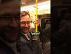 Furious man rages at woman on train