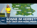 DEUTSCHLAND: Herbstliche Hochdrucklage bestimmt das Wetter! Dichte Wolken und leichter Regen