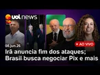Trump critica estupidez após ataques entre Irã e Israel; EUA x Pix; Brasil busca negociar tarifas e+