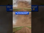 Huge dust cloud dwarfs tractor in Texas
