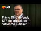 Flávio Dino responde críticas ao ‘ativismo judicial’ do STF e fala sobre big techs