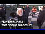 Le militant écologiste Paul Watson accueilli par des sympathisants à l'aéroport Roissy