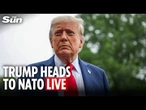 LIVE: Donald Trump departs for crunch NATO summit with Middle East on a knife edge