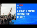 FYI: Life-size animal puppets raise awareness for climate