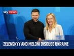 Volodymyr Zelenskyy and Giorgia Meloni hold news conference