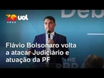 Flávio Bolsonaro ataca Judiciário e diz que PF está aparelhada para perseguir opositores de Lula