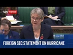 Home Secretary updates Commons on UK response to Hurricane Melissa