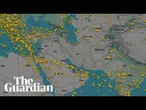 Thousands of flights avoid Iran after Israeli strikes
