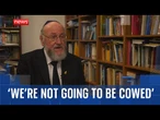 Chief rabbi on Manchester attack: 'We're not going to be cowed'