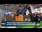 BRITISCHE BAUARBEITER ZU ALT: Ein Roboter-Maurer soll Wohnungsbau im Königreich vor Kollaps retten