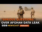 UK PM says there are 'serious questions' over Afghan data breach | BBC Newscast