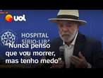 Lula fala sobre a morte após receber alta por procedimento na cabeça: 'Nunca penso, mas tenho medo'