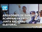 Eleições no Peru: Apoiadores de Sánchez acampam em frente Junta Nacional Eleitoral l OP NEWS