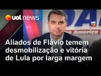 Aliados de Flávio Bolsonaro temem desmobilização do eleitorado e vitória de Lula por larga margem