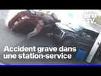 États-Unis: un homme évite de justesse d'être heurté par une voiture dans une station-service