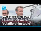 Israël-Iran : Emmanuel Macron affirme que la situation reste "volatile et instable" • FRANCE 24