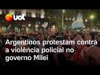 Protesto de aposentados: Argentinos fazem panelaço contra violência policial no governo Milei; vídeo