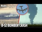 US B-52 bomber crashes on takeoff killing all 8 on board
