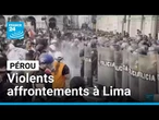 Manifestations contre la politique du gouvernement au Pérou : violents affrontements à Lima