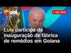 Lula fala ao vivo na inauguração da fábrica de remédios derivados do plasma sanguíneo em Goiana