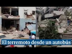 "¡Ay, Dios mío!": el terremoto sorprende a los pasajeros de un autobús que iba a Caracas