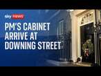 Prime Minister's cabinet arrive at Downing Street for meeting