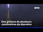 Grêle, rafales de vent à 145 km/h.... Les images des orages qui ont frappé une partie du pays