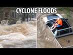 Chaos as roads turn to rapids after Cyclone Alfred slams Australia