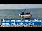 Llegan 101 inmigrantes a Ibiza en una sola embarcación, entre ellos 2 mujeres y un bebé