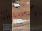 Detainees at risk of deportation spell out "SOS' at Texas detention center
