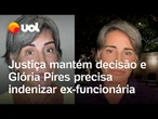 Glória Pires deve pagar R$ 560 mil a ex-cozinheira após Justiça manter decisão em processo