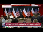 Hymn przed rozpoczęciem spotkania prezydenta Nawrockiego z Polonią w Clearwater