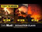 Complete Timeline of the First 72 Hours of LA Wildfires Devastation | Disaster On Tape | Daily Mail