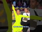 Talented kid energetically dances during competition