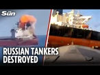 Ukrainian naval drone stalks and strikes sanctioned Russian shadow-fleet tanker in the Black Sea