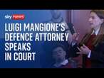 'His rights are being violated': Luigi Mangione's defence attorney