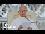 Pope Leo appeals for peace, says 'we must not get used to war'