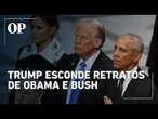 Trump retira retratos presidenciais de Obama e Bush de área nobre da Casa Branca