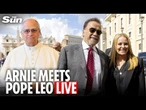 LIVE: Arnold Schwarzenegger joins Pope Leo at the Vatican ahead of pontiff's climate change speech