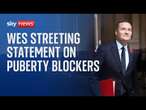 Watch Live: Wes Streeting statement on puberty blockers