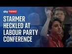 Prime minister heckled over Gaza at Labour Party conference