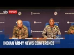 Indian Army, Navy and Air Force officials hold news conference