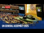 Watch UN General Assembly 2025 - Trump speaks as six more countries recognise Palestinian state