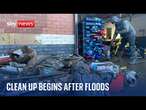 Clean up begins after severe flooding hits Greater Manchester