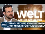 AFD-EKLAT IM ARD: „Nur Mitleid für Alice Weidel bei diesem Interview“ | MEINE WELT MEINE MEINUNG