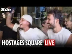 LIVE: Israelis celebrate Trump's Gaza peace deal announcement at iconic Hostages Square in Tel Aviv