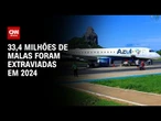 Pesquisa mostra que 33,4 milhões de malas foram extraviadas em 2024 | BASTIDORES CNN