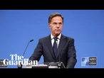 Mark Rutte press conference after Russian violation of Estonian airspace – watch live
