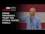 Obama parabeniza Trump por vitória contra Kamala | CNN PRIME TIME