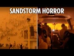 Terrifying moment apocalyptic SANDSTORM engulfs 10,000 tourists